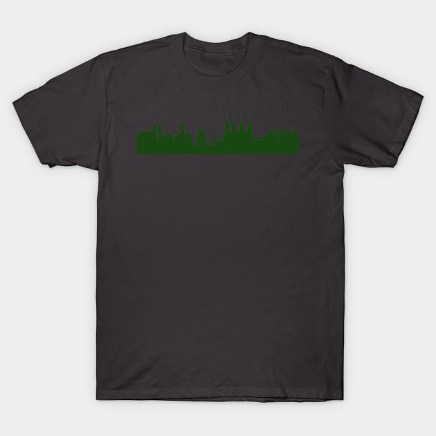 BAMBERG skyline in forest green T-Shirt by 44spaces